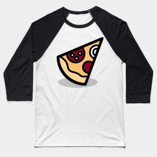 Tasty Pepperoni Pizza Icon Baseball T-Shirt